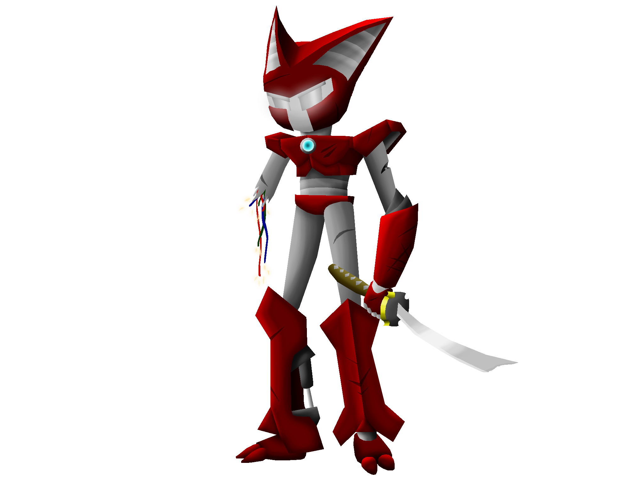 Red Swordsman Robot